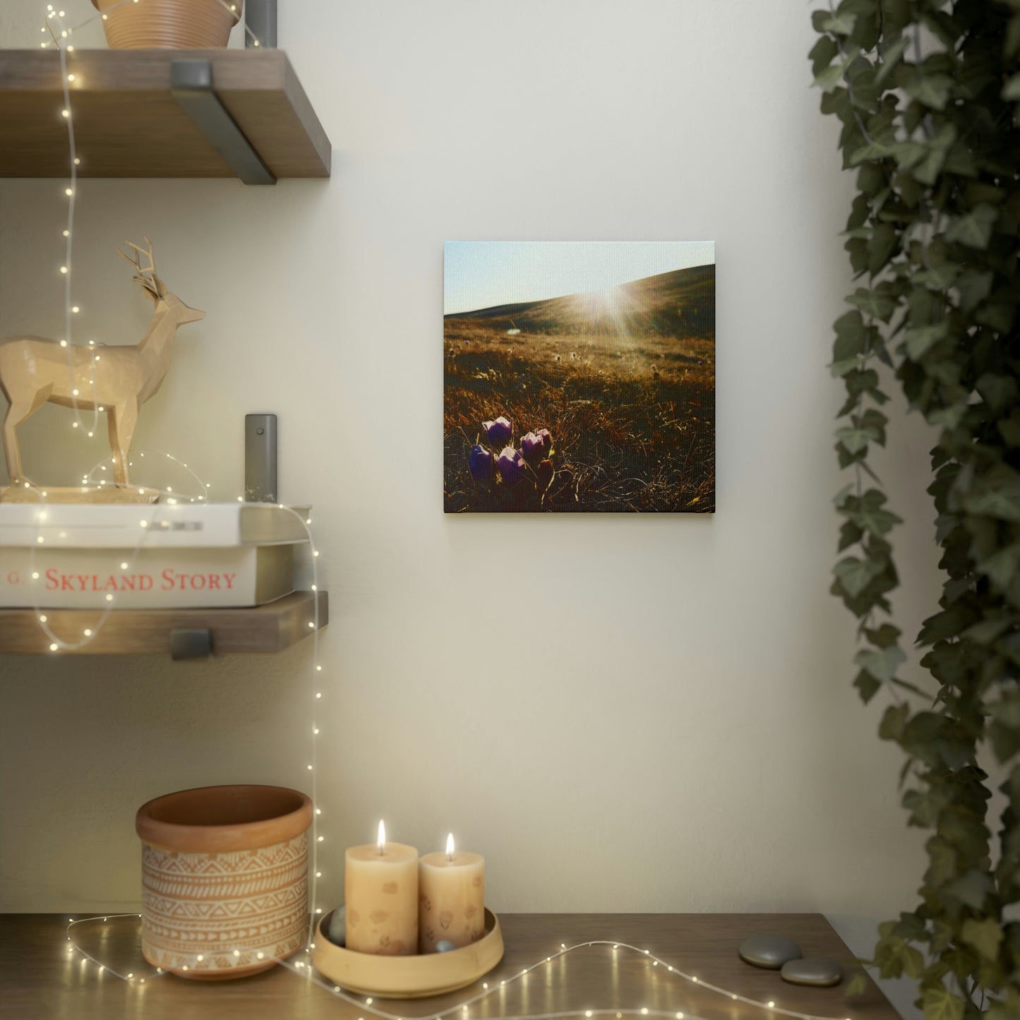 Crocuses Canvas Photo Tile