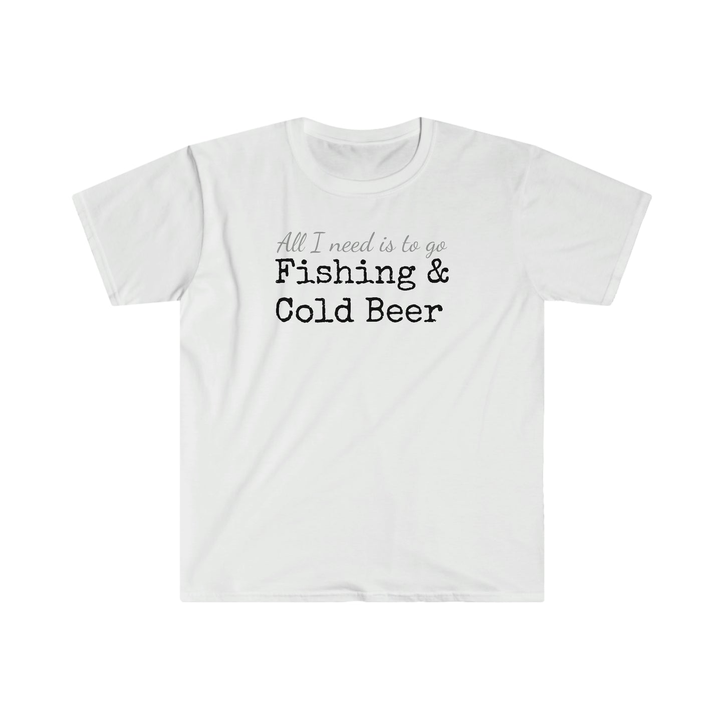 Fishing & Cold Beer Unisex Softstyle T-Shirt