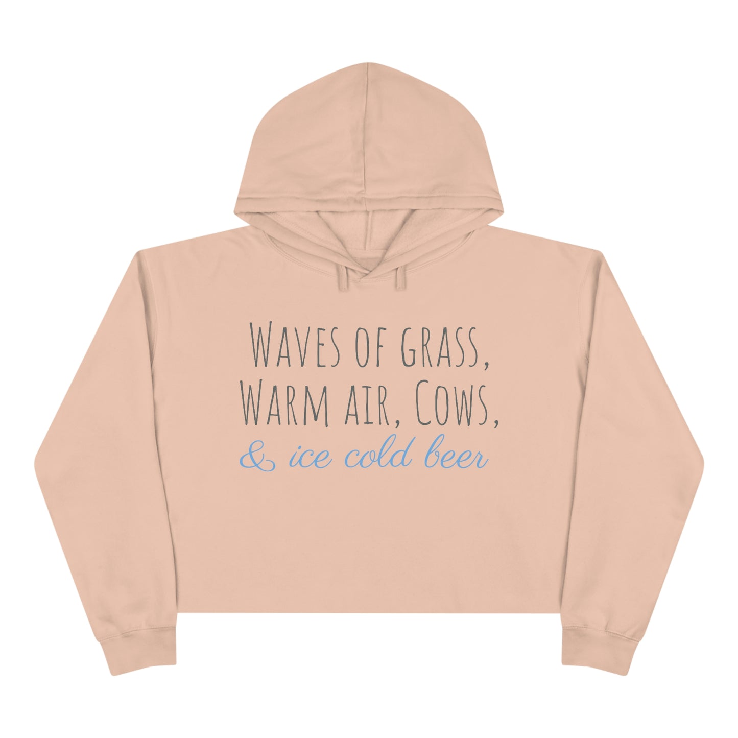Warm Air Cold Beer Crop Hoodie