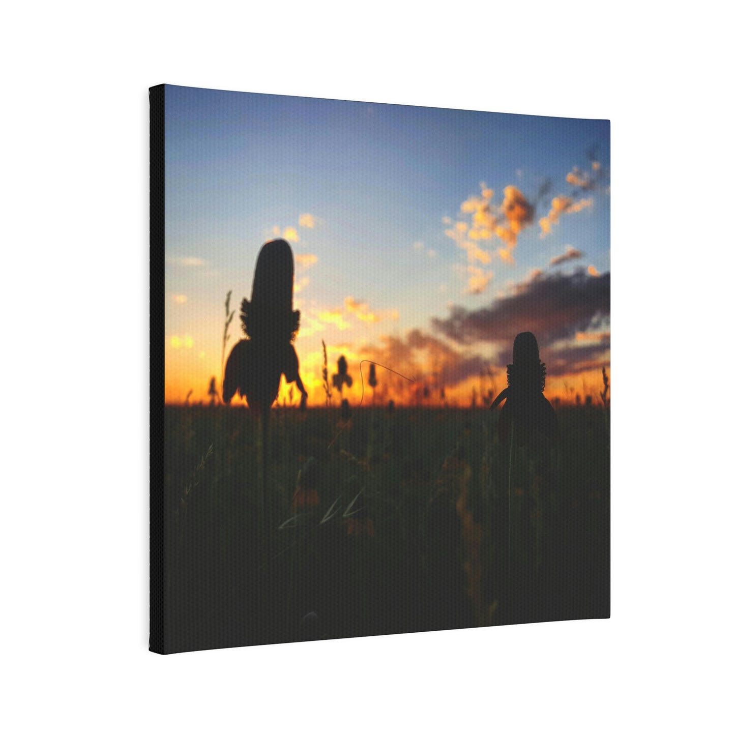 Coneflower Sunset Canvas Photo Tile