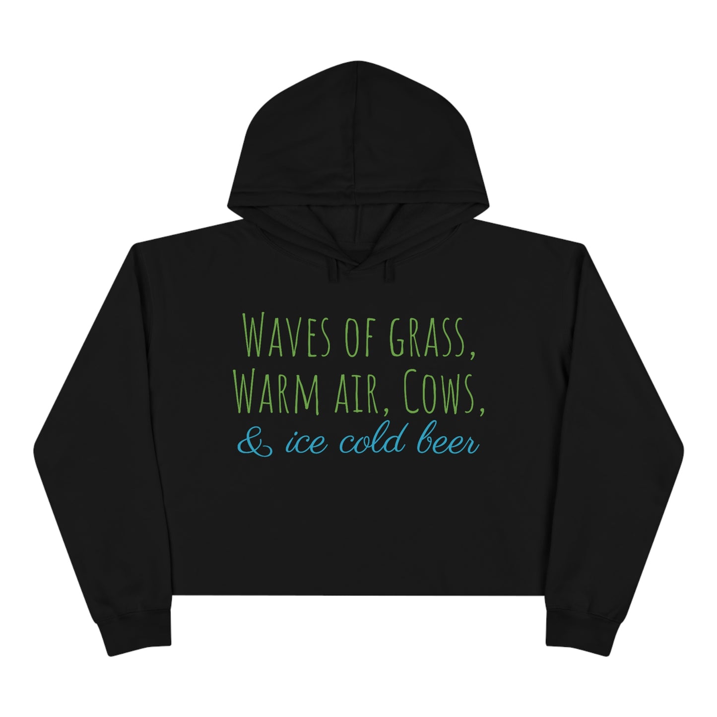 Warm Air Cold Beer Crop Hoodie