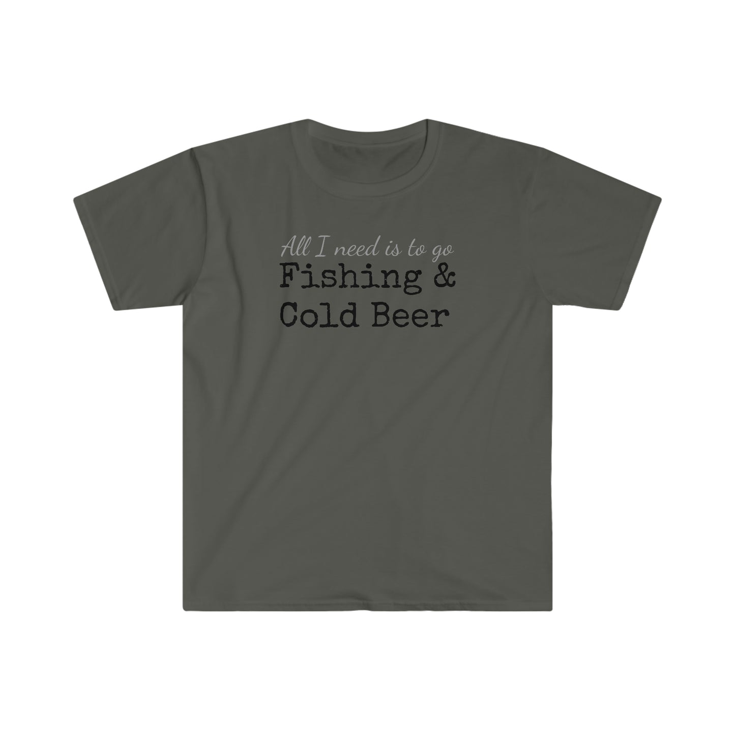 Fishing & Cold Beer Unisex Softstyle T-Shirt