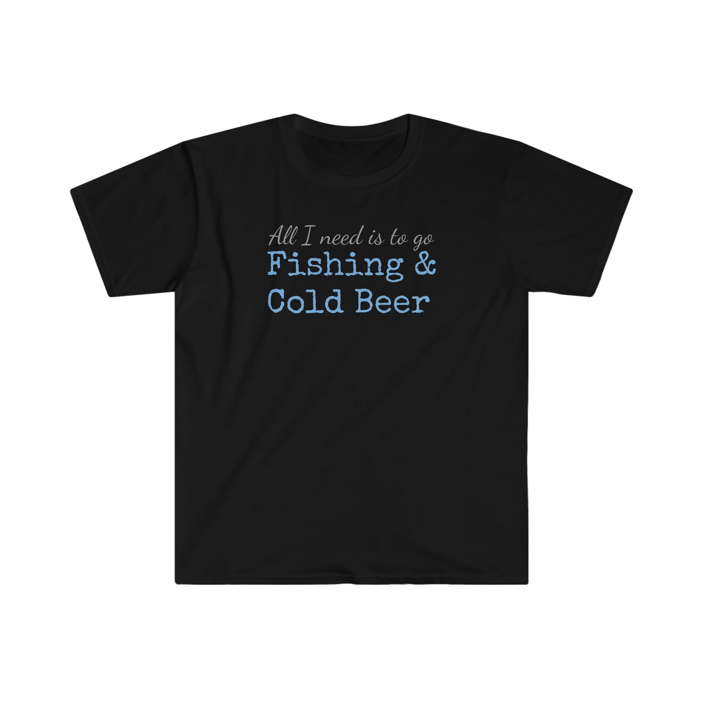 Fishing & Cold Beer Unisex Softstyle T-Shirt