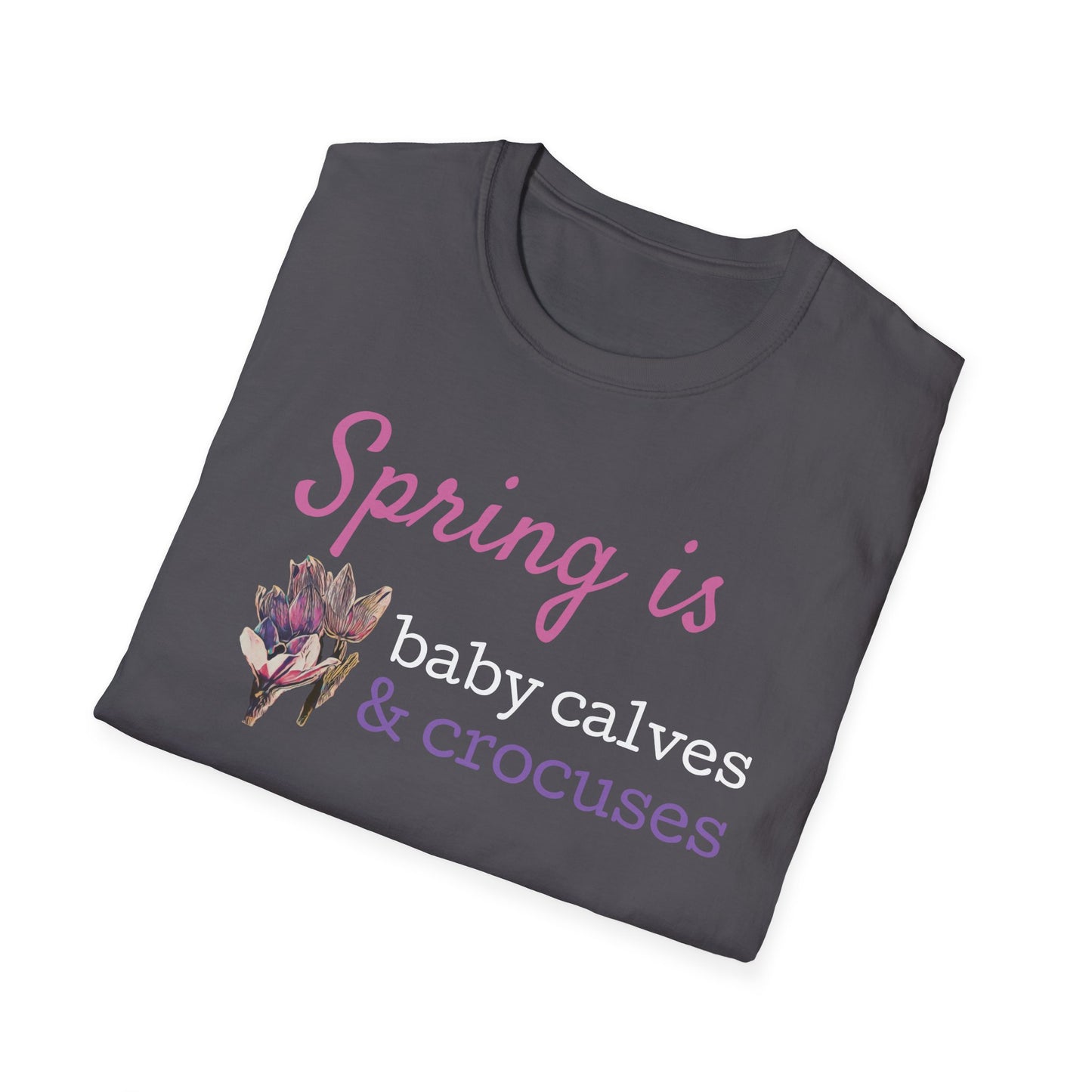 Baby Calves & Crocuses - Unisex Softstyle T-Shirt