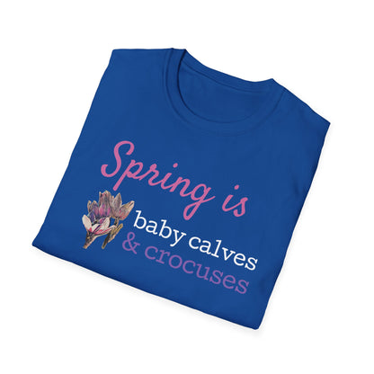 Baby Calves & Crocuses - Unisex Softstyle T-Shirt