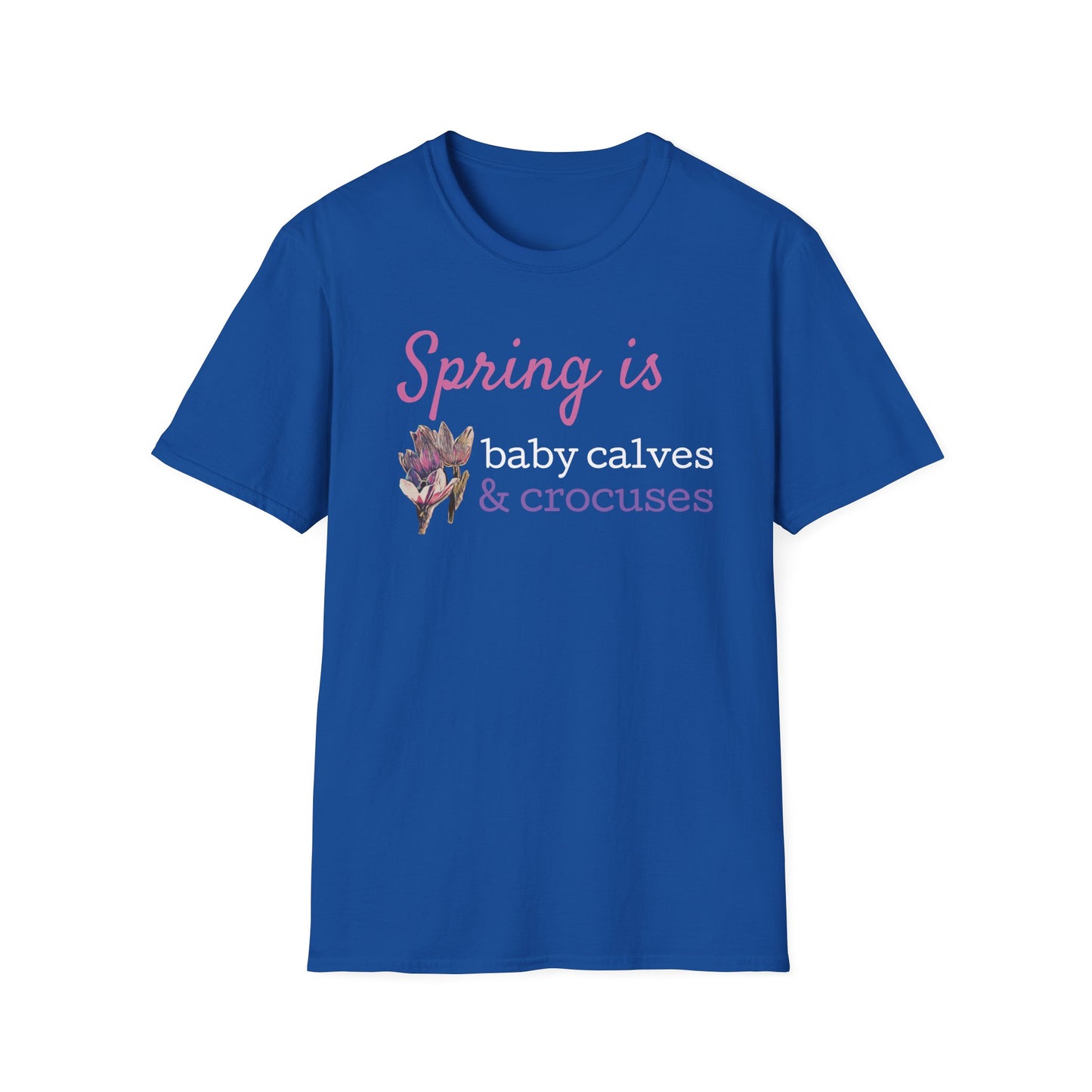 Baby Calves & Crocuses - Unisex Softstyle T-Shirt