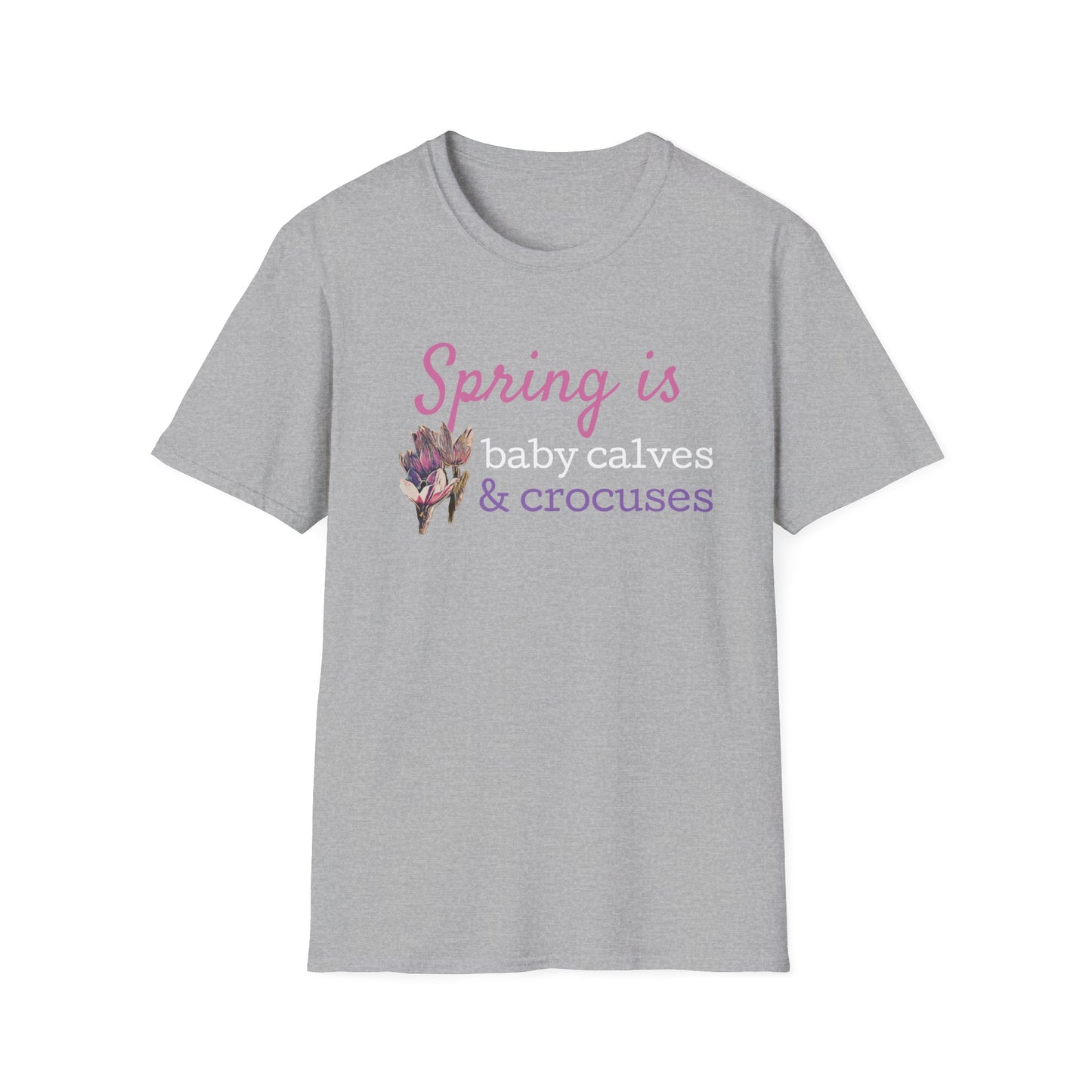 Baby Calves & Crocuses - Unisex Softstyle T-Shirt