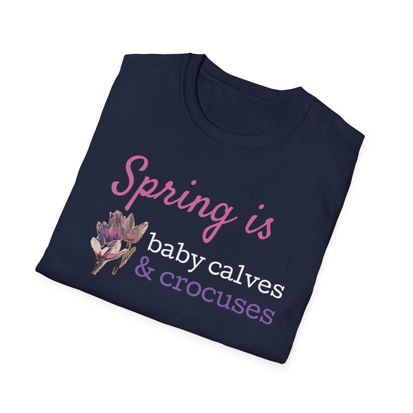 Baby Calves & Crocuses - Unisex Softstyle T-Shirt