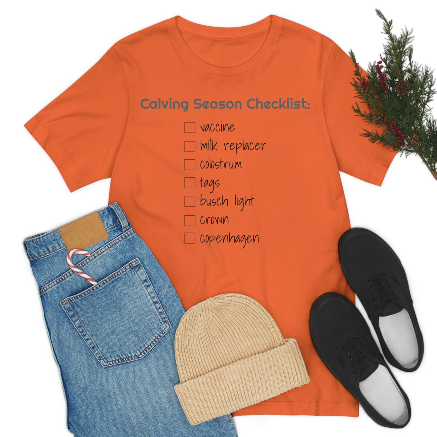 Calving Season Checklist Unisex Jersey Short Sleeve Tee