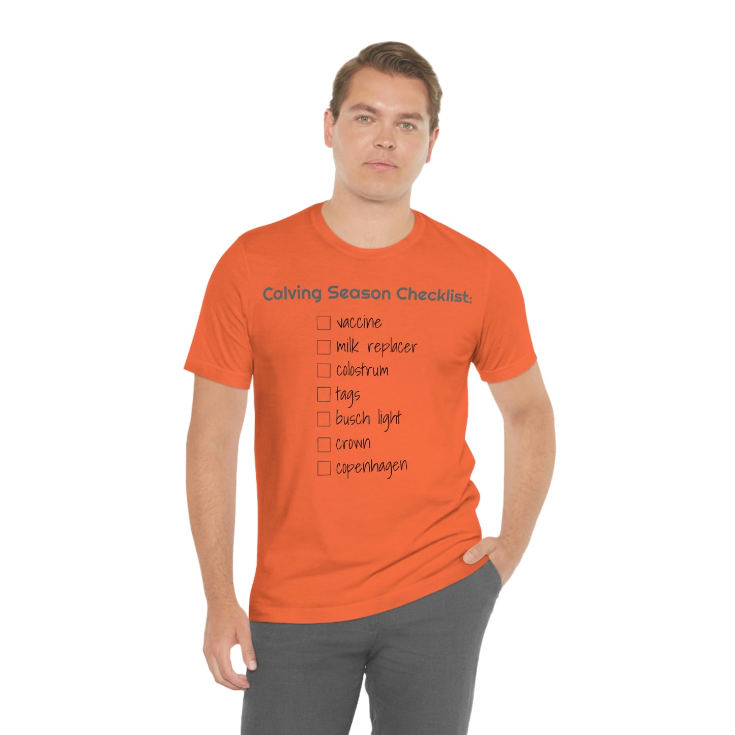 Calving Season Checklist Unisex Jersey Short Sleeve Tee