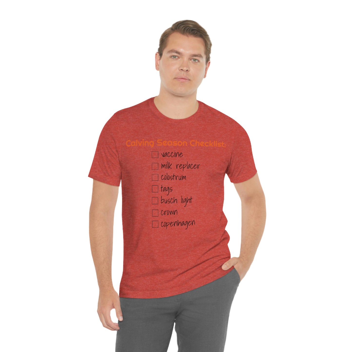 Calving Season Checklist Unisex Jersey Short Sleeve Tee