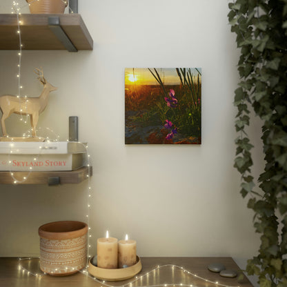 Prairie Sunset Canvas Photo Tile