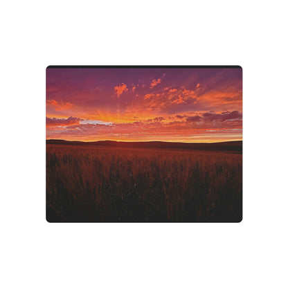 Wheat Field Sunset Metal Art Sign