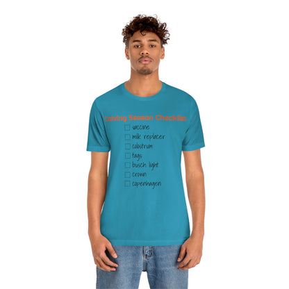 Calving Season Checklist Unisex Jersey Short Sleeve Tee