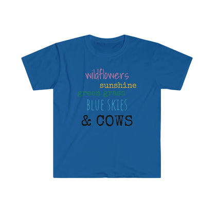 Wildflowers & Cows Unisex Softstyle T-Shirt