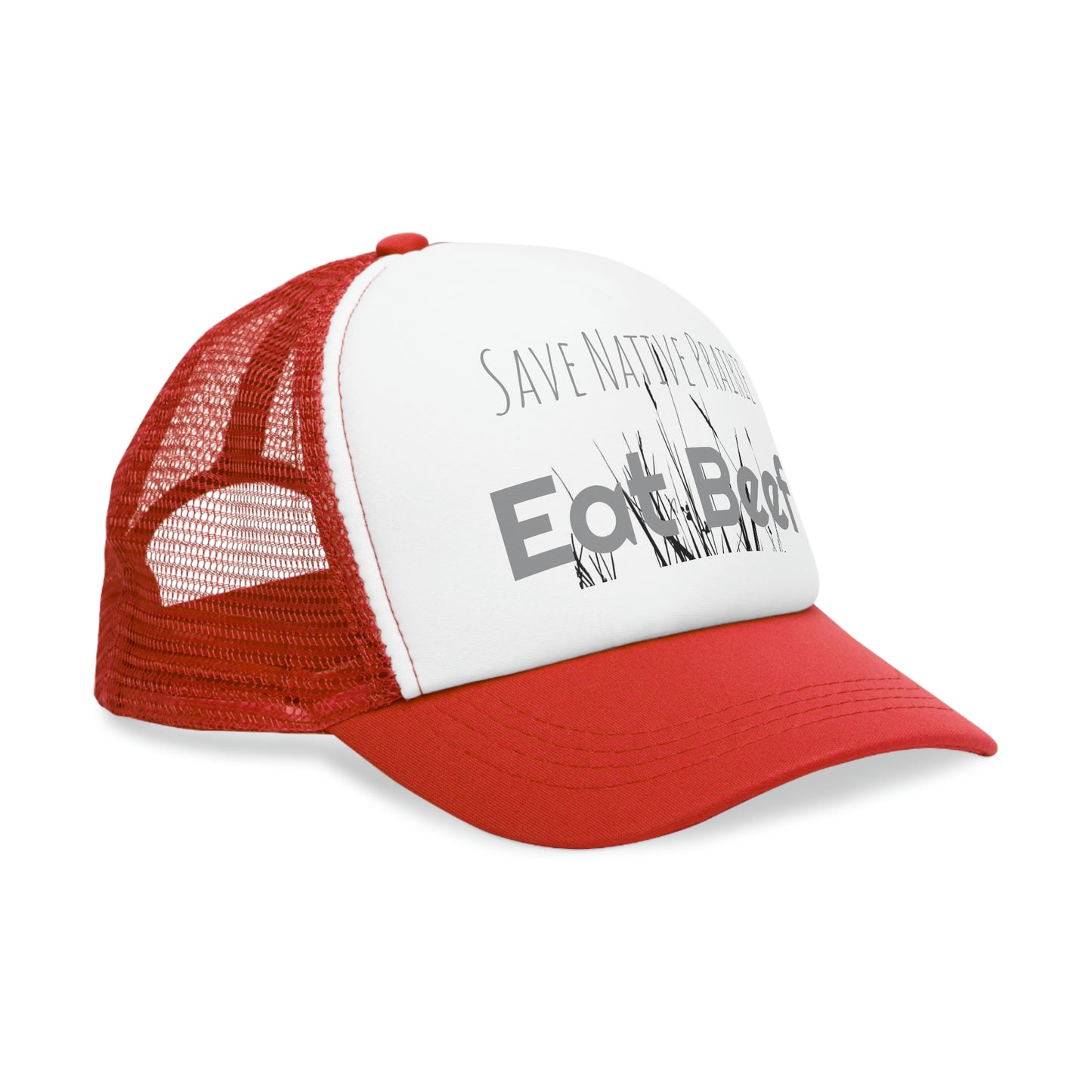 Save Native Prairie Eat Beef Mesh Cap