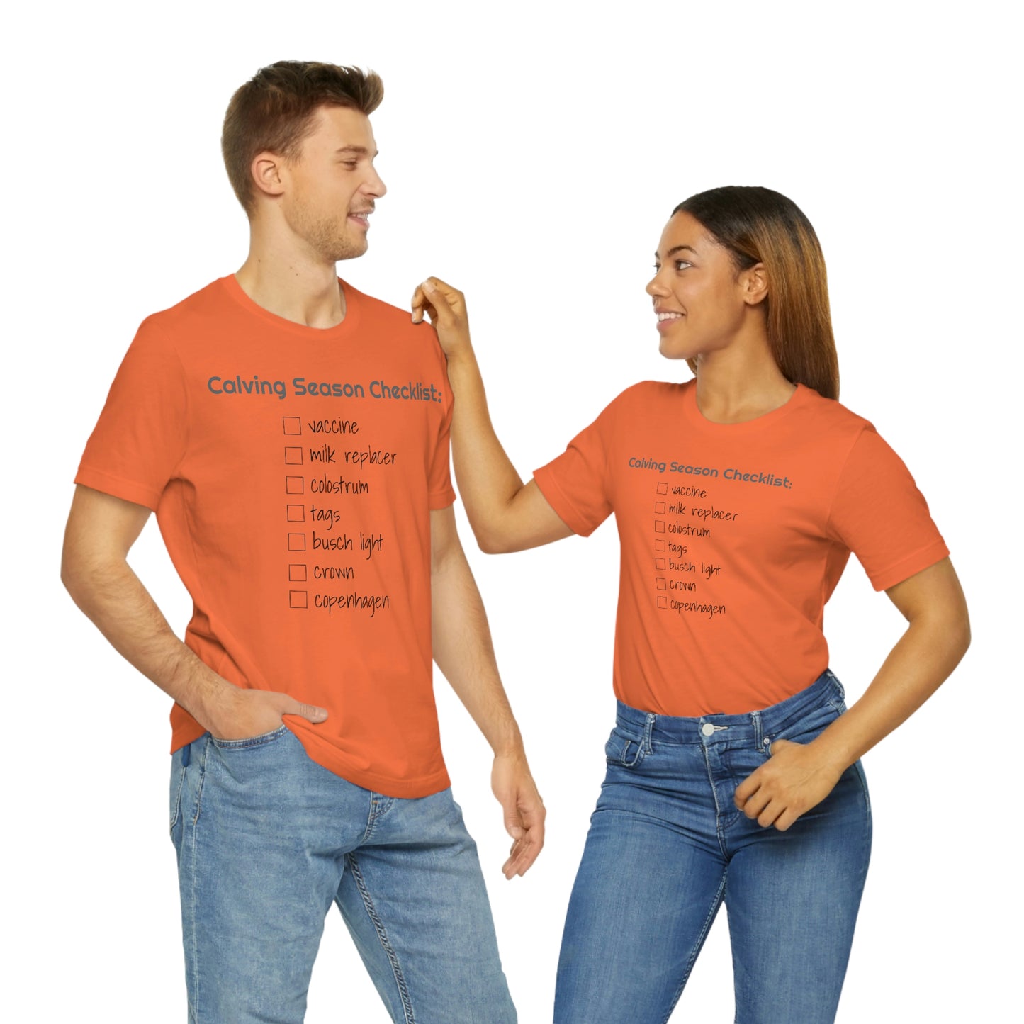 Calving Season Checklist Unisex Jersey Short Sleeve Tee