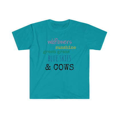 Wildflowers & Cows Unisex Softstyle T-Shirt