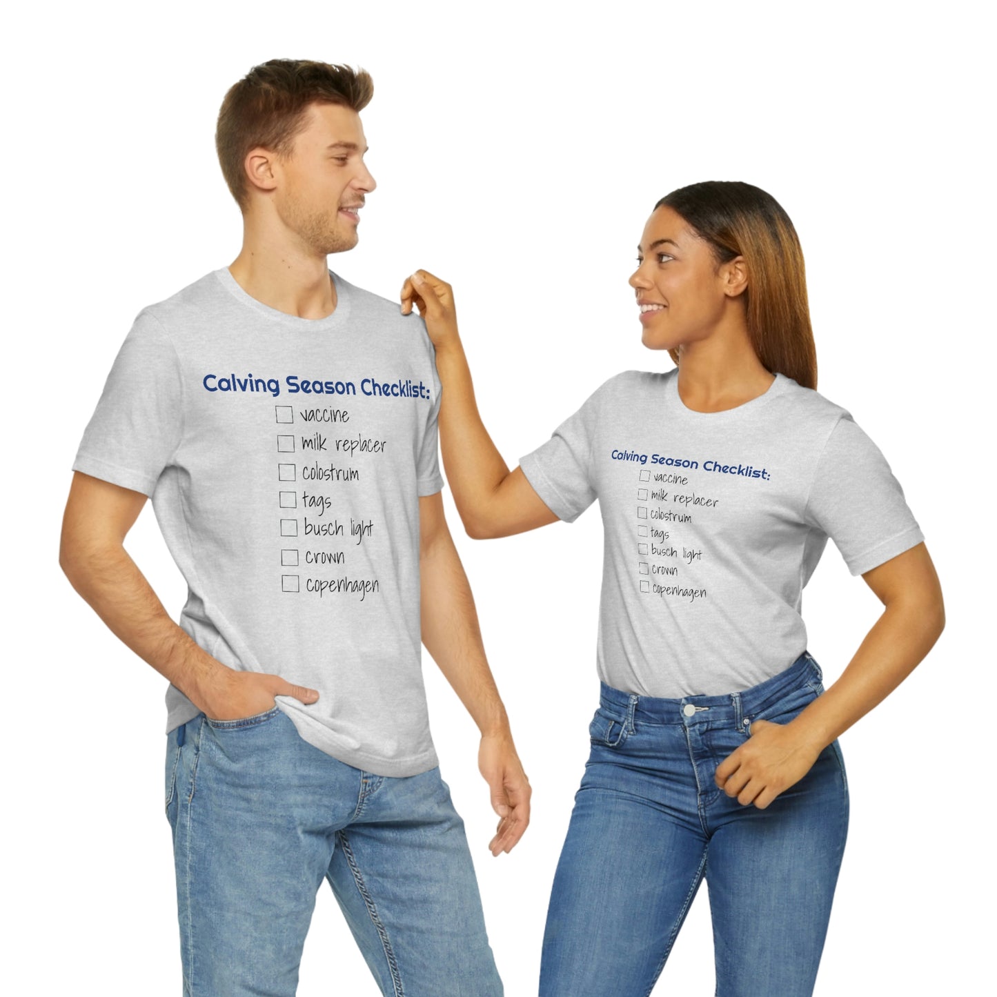 Calving Season Checklist Unisex Jersey Short Sleeve Tee