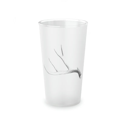 Mule Deer Antler - Frosted Pint Glass, 16oz