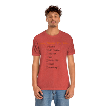 Calving Season Checklist Unisex Jersey Short Sleeve Tee