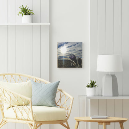 Prairie Crocus Wood Canvas