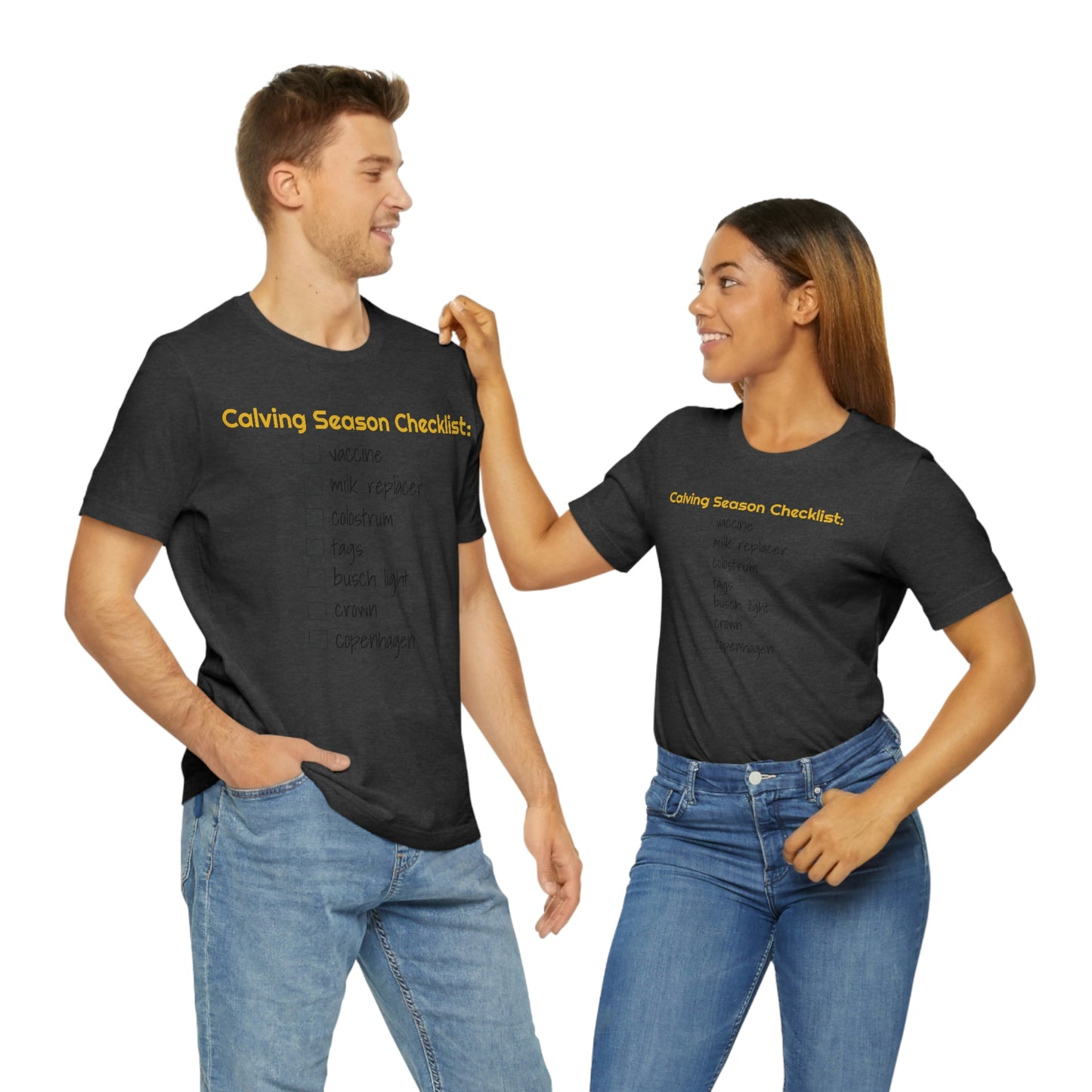 Calving Season Checklist Unisex Jersey Short Sleeve Tee