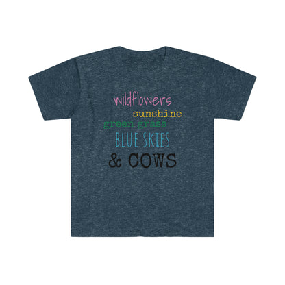 Wildflowers & Cows Unisex Softstyle T-Shirt