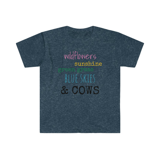 Wildflowers & Cows Unisex Softstyle T-Shirt