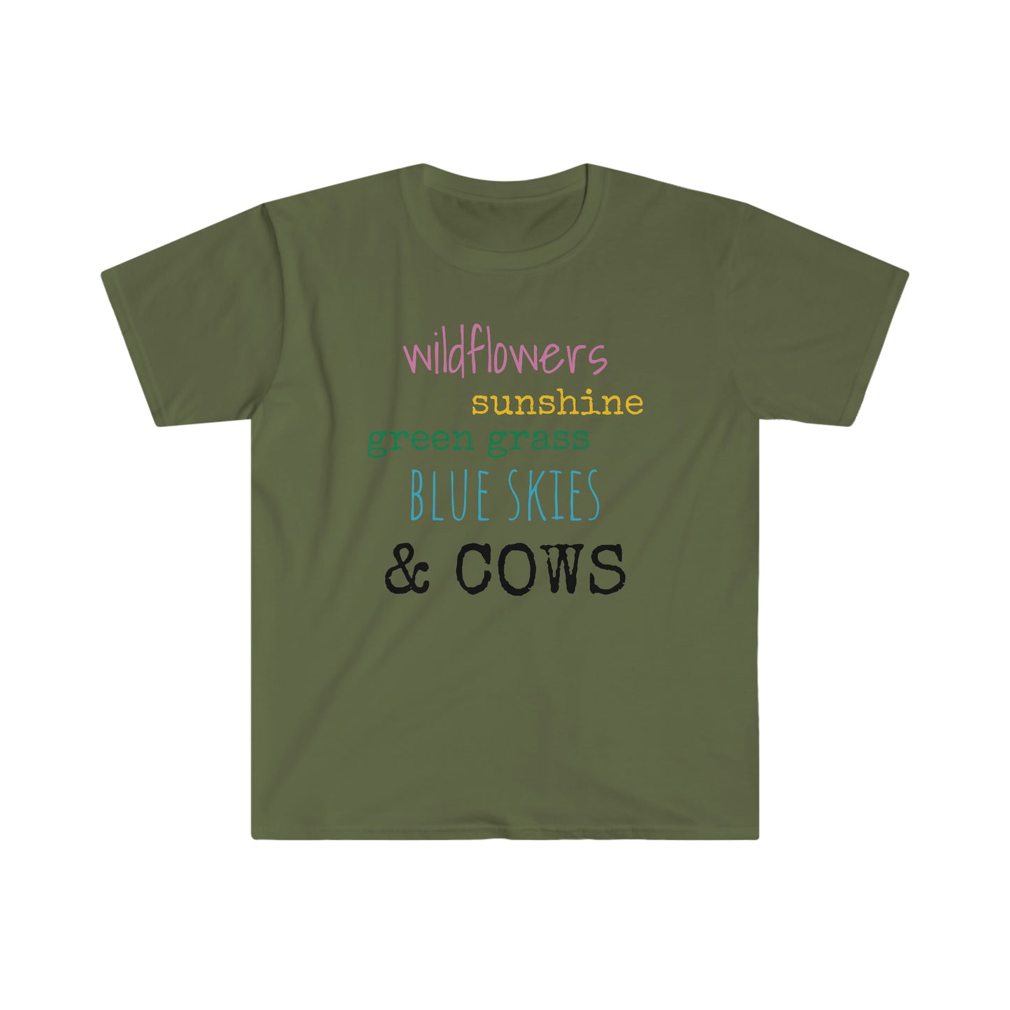 Wildflowers & Cows Unisex Softstyle T-Shirt