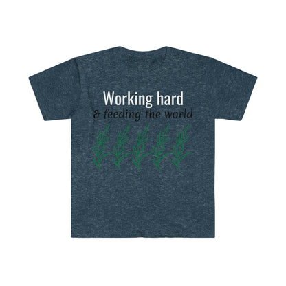 Working Hard & Feeding the World - Unisex Softstyle T-Shirt