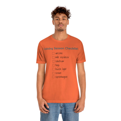 Calving Season Checklist Unisex Jersey Short Sleeve Tee