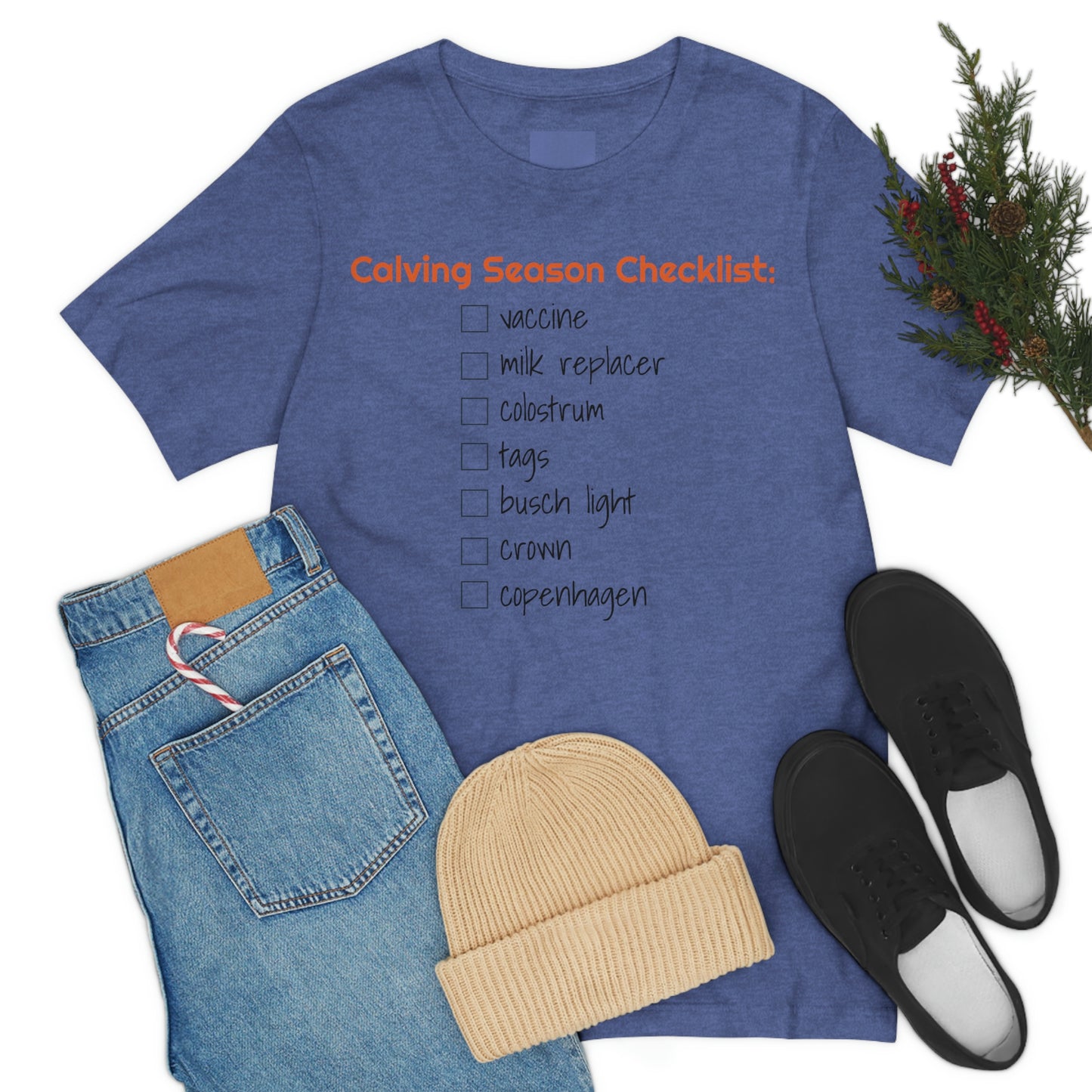 Calving Season Checklist Unisex Jersey Short Sleeve Tee