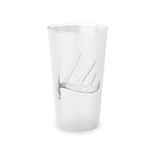 Deer Antler - Frosted Pint Glass, 16oz