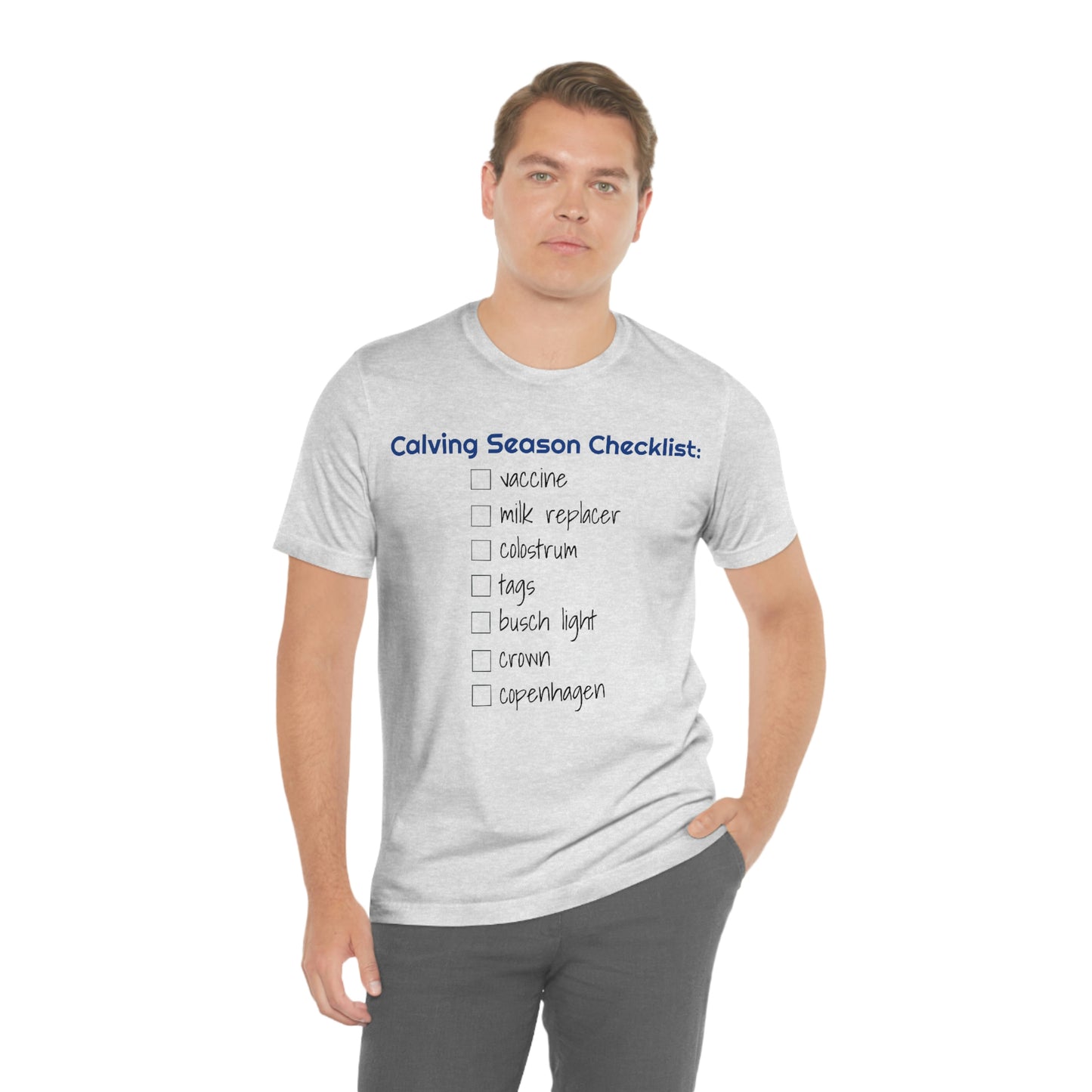 Calving Season Checklist Unisex Jersey Short Sleeve Tee