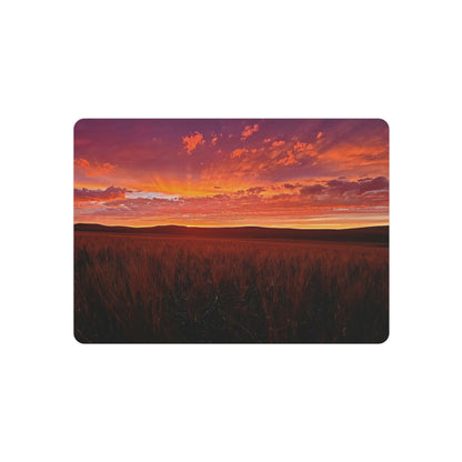 Wheat Field Sunset Metal Art Sign